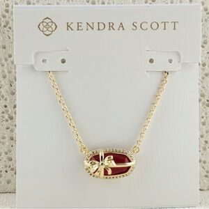 Kendra Scott Elisa Red bow Pendant Necklace